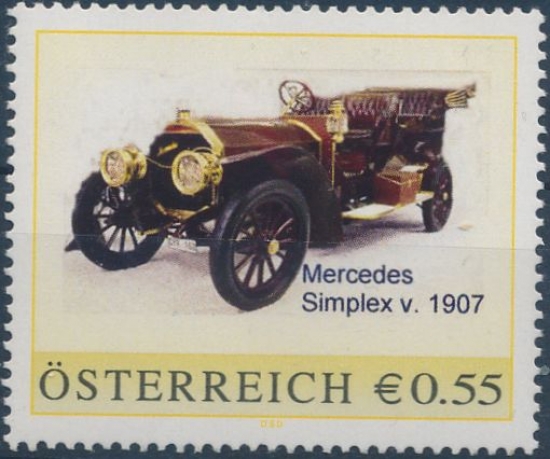 8008499 - PM - Personalisierte Marke - Oldtimer - Mercedes Simplex v. 1907 - Postfrisch ** / DB / Kommissionsverkauf "BH"
